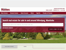 Tablet Screenshot of homes.winnipegfreepress.com